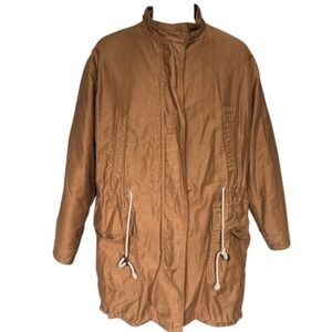 GAP Utility Parka Jacket Men's Sz S Ochre Tan Barn Chore Coat Canvas 100% Cotton